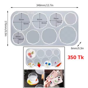 Multi Size Irregular Silicone Coaster Moldes