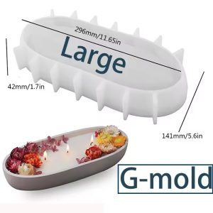 Boat Shaped Cement Candle Mold